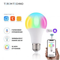 Умная лампочка Tuya с Алисой от Яндекса 9 Вт WiFi с таймером с голосовым управлением для дома