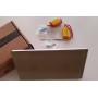 Два умных одиночных WiFi выключателя Tuya в одной рамке сенсорные золотые для Алисы от Яндекса работает как с нулевым проводом так и без него