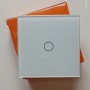 Повторитель переключатель беспроводной для умного WiFi выключателя с Алисой от Яндекс Tuya RF433 одиночный стеклянный белый