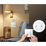 Повторитель выключатель беспроводной для умного WiFi выключателя с Алисой от Яндекса Tuya RF433 тройной стеклянный белый