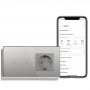 Розетка и умный WiFi выключатель Terem Techno двойной с Алисой стеклянный серый с таймером с голосовым управлением Tuya / Smart Life / Digma умным домом