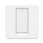 Умный одноклавишный выключатель WiFi+Bluetooth Tuya с Алисой УНИВЕРСАЛЬНЫЙ БЕЗ НУЛЯ И С НУЛЕМ  белый импульсный