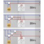 Умный двухклавишный выключатель WiFi+Bluetooth Tuya с Алисой УНИВЕРСАЛЬНЫЙ БЕЗ НУЛЯ И С НУЛЕМ  белый импульсный