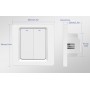 Умный одноклавишный выключатель WiFi+Bluetooth Tuya с Алисой УНИВЕРСАЛЬНЫЙ БЕЗ НУЛЯ И С НУЛЕМ  белый импульсный