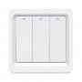 Умный трехклавишный выключатель WiFi+Bluetooth Tuya с Алисой УНИВЕРСАЛЬНЫЙ БЕЗ НУЛЯ И С НУЛЕМ  белый импульсный