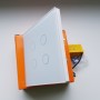 Умный выключатель с Алисой Яндекс Tuya WiFi RF433 4х клавишный сенсорный УНИВЕРСАЛЬНЫЙ БЕЗ НУЛЯ И С НУЛЕМ белый стеклянный
