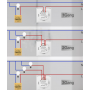 Умный выключатель с Алисой Яндекс Tuya WiFi RF433 двойной сенсорный УНИВЕРСАЛЬНЫЙ БЕЗ НУЛЯ И С НУЛЕМ черный стеклянный