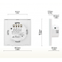 Умный выключатель с Алисой Яндекс Tuya WiFi RF433 тройной сенсорный УНИВЕРСАЛЬНЫЙ БЕЗ НУЛЯ И С НУЛЕМ белый стеклянный