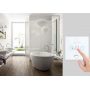 Умный WiFi выключатель Tuya для Алисы от Яндекса с НУЛЕМ и БЕЗ НУЛЯ тройной сенсорный с металлической рамкой белый стеклянный