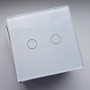 Умный WiFi выключатель Tuya для Алисы от Яндекса с НУЛЕМ и БЕЗ НУЛЯ двойной сенсорный с металлической рамкой белый стеклянный