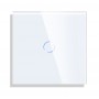 Умный WiFi выключатель Tuya для Алисы от Яндекса с НУЛЕМ и БЕЗ НУЛЯ одиночный сенсорный с металлической рамкой белый стеклянный