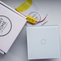 Умный WiFi выключатель Tuya для Алисы от Яндекса с НУЛЕМ и БЕЗ НУЛЯ одиночный сенсорный с металлической рамкой белый стеклянный