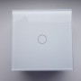 Умный WiFi выключатель Tuya для Алисы от Яндекса с НУЛЕМ и БЕЗ НУЛЯ одиночный сенсорный с металлической рамкой белый стеклянный