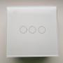 Умный WiFi выключатель Tuya для Алисы от Яндекса с НУЛЕМ и БЕЗ НУЛЯ тройной сенсорный с металлической рамкой белый стеклянный