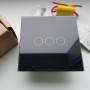 Умный WiFi выключатель Tuya для Алисы от Яндекса с НУЛЕМ и БЕЗ НУЛЯ тройной сенсорный с металлической рамкой черный стеклянный