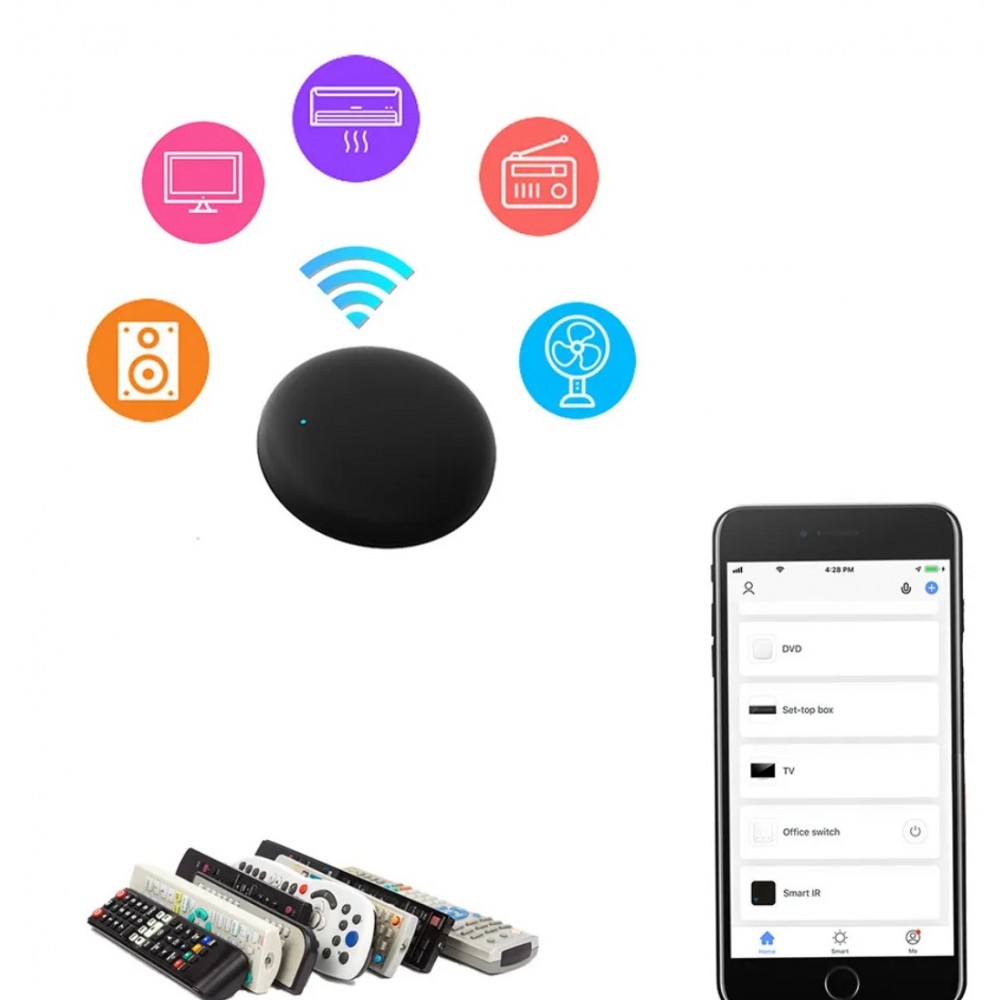 Умный пульт Tuya для Алисы от Яндекса WiFi ИК голосовое управление для телевизора кондиционера диапазон 12 м