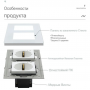 Умная двойная встроенная розетка Tuya для Алисы Яндекса WiFi 16А с таймером стеклянная белая с голосовым управлением умным домом