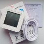 Умный датчик температуры и влажности WiFi Tuya для умного дома с дистанционным управлением белый работает без шлюза