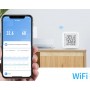 Умный датчик температуры и влажности WiFi Tuya для умного дома с дистанционным управлением белый работает без шлюза