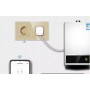 Умная двойная встроенная розетка Tuya для Алисы WiFi 16А с таймером стеклянная золотая с голосовым управлением умным домом