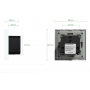 Умная встроенная розетка с Алисой от Яндекс Tuya WiFi 16А с таймером стеклянная белая с голосовым управлением умным домом