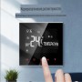 Сенсорный терморегулятор термостат Terem Techno  для теплого пола черный-белый