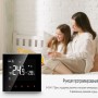 Сенсорный терморегулятор термостат Terem Techno  для теплого пола черный-белый
