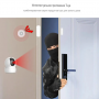 Беспроводной датчик на открывание двери / окна WiFi Tuya для умного дома округлый  с дистанционным управлением белый