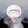 Умный беспроводной  WiFi датчик дыма Tuya дистанционное управление для умного дома белый со встроенной сиреной