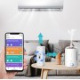 Умный беспроводной WiFi датчик температуры и влажности Tuya дистанционное управление для умного дома белый работает без шлюза