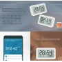 Умный беспроводной WiFi датчик температуры и влажности Tyua дистанционное управление с часами для умного дома белый с магнитом