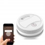 Умный беспроводной  WiFi датчик дыма Tuya дистанционное управление для умного дома белый с сиреной