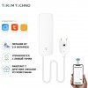 Умный датчик протечки воды WiFi Tuya для умного дома с дистанционным управлением белый