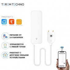 Умный датчик протечки воды WiFi Tuya для умного дома с дистанционным управлением белый