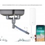 Умный датчик протечки воды WiFi Tuya для умного дома с дистанционным управлением белый