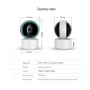 Умная беспроводная IP видеокамера Tuya Smart WiFi для видеонаблюдения поворотная на 360гр карта до 128гбс датчиком движения ночной режим