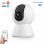 Умная беспроводная IP видеокамера Tuya WiFi для видеонаблюдения поворотная на 355 гр карта до 128 гб с датчиком движения ночной режим