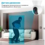 Умная беспроводная IP видеокамера Tuya WiFi для видеонаблюдения поворотная на 355 гр карта до 128 гб с датчиком движения ночной режим