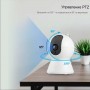 Умная беспроводная IP видеокамера Tuya WiFi для видеонаблюдения поворотная на 355 гр карта до 128 гб с датчиком движения ночной режим