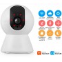 Умная беспроводная IP видеокамера Tuya WiFi для видеонаблюдения поворотная на 355 гр карта до 128 гб с датчиком движения ночной режим