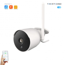 Уличная наружная wifi умная камера беспроводная для видеонаблюдения Terem Тechno дистанционное управление для умного дома  от Tuya / Smart Life / Digma и записью на карту до 128 гб с датчиком движения ночной режим